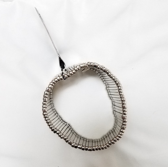 Sterling Silver Rhinestone Chain Chunky Bracelet - Picture 3 of 3